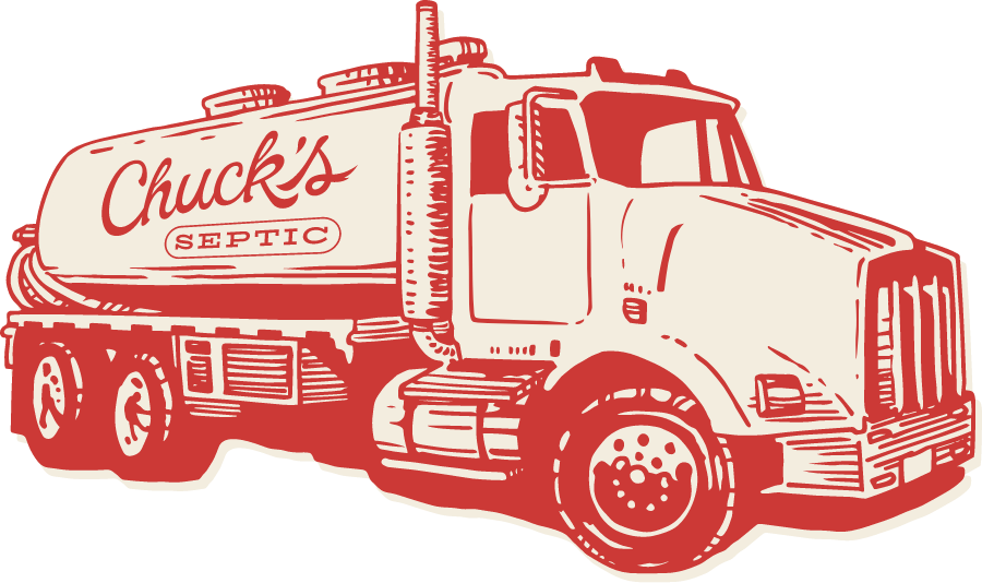 Illustration of a Chuck's Septic truck.